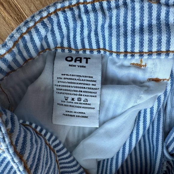 OAT NEW YORK Pinstriped Denim Jeans Women’s Pants Sz 2 - Picture 3 of 6